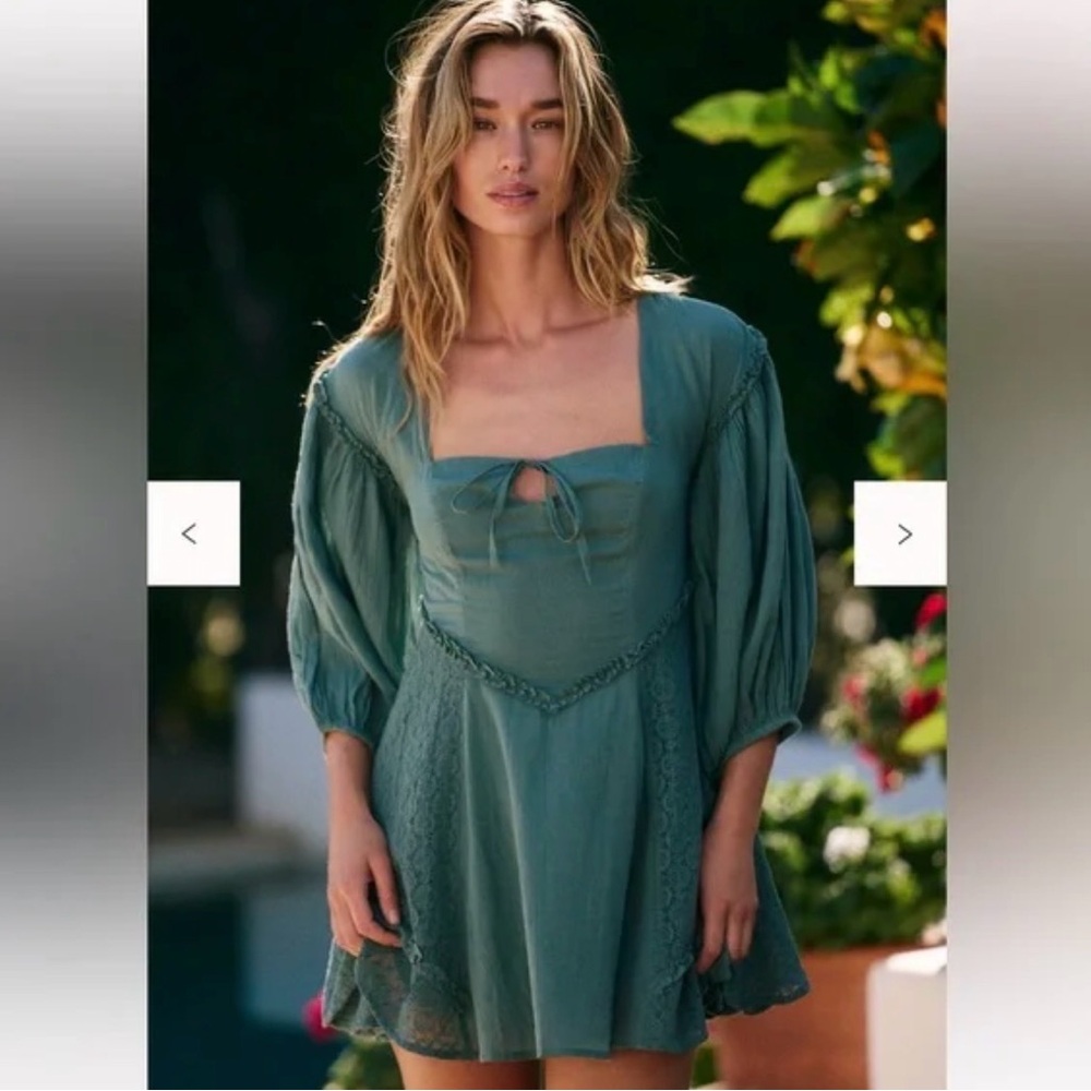 Free People Puff Sleeve Sleeve Mini Dress